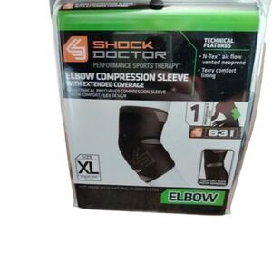Shock Doctor Elbow Compression Sleeve XL Extended Coverage 831 Sports Support Th